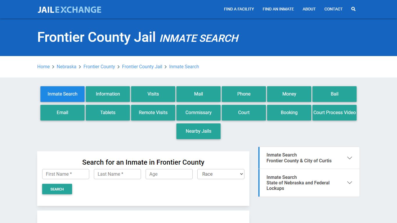 Frontier County Jail, NE Inmate Search: Roster & Mugshots